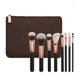 Makeup Brushes Set Eye Full Bag Complete 8PCS Face BrushesBrushes Cosmetics Tool Rose Golden Luxury Kit