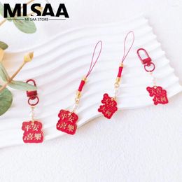 Keychains Beautifully Chinese Style Pendant Save Space Holiday Accessories Lovely Mobile Phone Chain Easy To Operate Festive Innovative