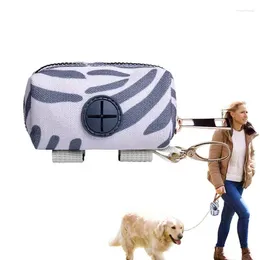 Dog Carrier Poop Bags Zipper Design Leak-Proof Rolls Comfortable Carry Polyester Material Waste For