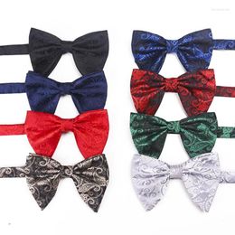 Bow Ties GUSLESON Green White Style Classic Print Tie For Men Women Big Bowtie Party Wedding Bowknot Adult Mens Gift