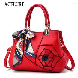 Bag ACELURE Casual Fashion High Quality Crossbody Messenger Bags For Women Elegant Ladies Rose Bow Shoulder Solid Colour Handbags