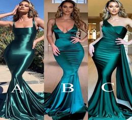 stylish women evening dresses sexy backless mermaid spaghetti strap ruched long evening gowns prom party dress vestidos de fiesta2027189