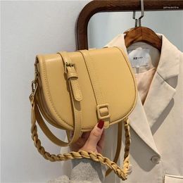 Bag Women Shoulder Small Female Crossbody Yellow 2024 Yotuh Designer Daily PU Leather High Quality