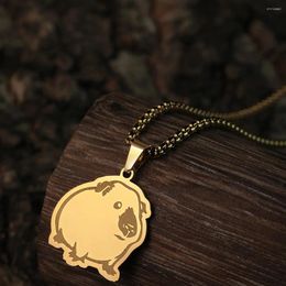 Pendant Necklaces Chandler Dutch Pig Animal Necklace Stainless Steel Cartoon Cute Jewellery Men's And Women's Gift