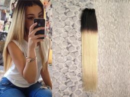 T1B613 ombre weave hair blonde brazilian hair weave bundles 100g brazilian straight hair weave bundles 1 PCS58047396594069