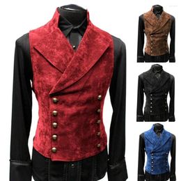 Men's Tank Tops Fashionable Men Waistcoat Comfortable Stand Collar Round Hem Slim Fit For Business