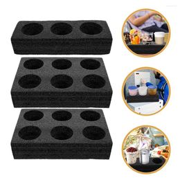 Take Out Containers 3 PCS Milk Tea Cup Holder Beverage Packing Rack Drink Carry Tray Coffee Cups Takeout Carrier Cold Drinks Trays Outdoor