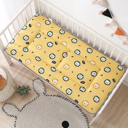 Crib Mattress Toddler Bed Pad Double Sides Cotton Mesh Baby Bedding Set Boys Girls Infant 120x60cm 240418