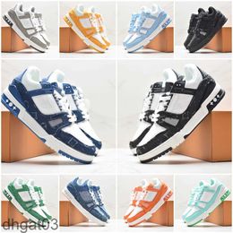 Designer Virgil Casual Shoes Emed Trainer Sneaker Triple White Pink Sky Blue Abloh Black Green Yellow Denim Low Mens Sneakers Women