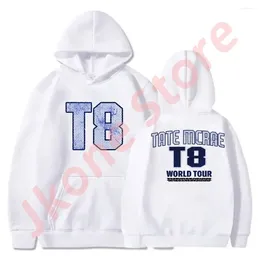 Men's Hoodies Tate McRae T8 Logo Think Later World Tour Merch Cosplay Women Men Fashion Casual Streetwear