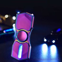 Lighters Wholesale Creative Car Light Double Torch Sports Car Shape Gyro Cigarette Lighter Windproof Usb Lighter