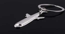 Handmade Airbus Aeroplane Keychains Passenger plane Pendant Travel Keyring Friendship Friend Jewelry1372019