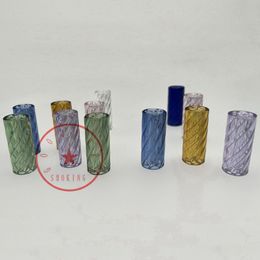 Smoking Colorful Pyrex Thick Glass Mini Portable Innovative Design Dry Herb Tobacco Preroll Rolling Cigarette Holder Tips Cigar Filter Mouthpiece Pipes DHL