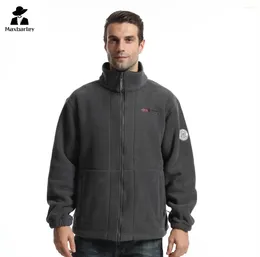 Men's Hoodies Casual Jacket Unisex Tactical Cold-resistant Fleece Windproof Thickened Sweatshirt Autumn And Winter Warm High Collar Coat