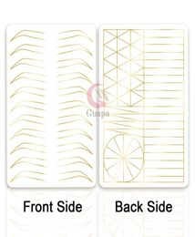 5pc Premium White Silicone Practice Double Face Skin Gold Printed Ombre Practice Pad For Eyebrow Microblading Permanent Makeup3425837