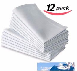 12PC COTTON RESTAURANT DINNER CLOTH LINEN WHITE 50x50cm EL NEW NAPKINS Wedding el Bouquet Party Decoration6981551