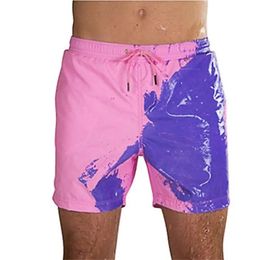 Color Changing Swimming Shorts for Men Boys Bathing Suits Water Discoloration Board Shorts summer Beach Swimming Trunks 240423