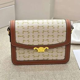 Womens Totes Luxury Handbag Designer Bags Youth Three Person Foreskin Leather Cowhide Bag Crossbody Fabric Printed Saddle Backpacks JJIG