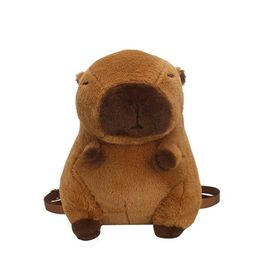 Mochilas de pelúcia Capybara Backpack fofo de luxuos