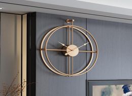 Large Metal Gold Wall Clock Electronic Creative Nordic Luxury Living Room Kitchen Relogio De Parede Home Decoration Clocks4695920
