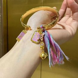 Bangle Mencheese Copy Original Chinese Style Retro Affordable Luxury Fortune Lucky Versatile Opening Bracelet