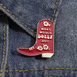 Brooches Cute Pins Creative Product Denim Boots A Brooch Design Personalized Red Martin English Letter Metal Badge