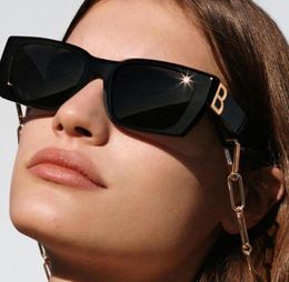 Sunglasses 2021 Fashion Unique Square Women Brand Designer Letter B Sun Glasses Female Punk Shades Men Driving3996671