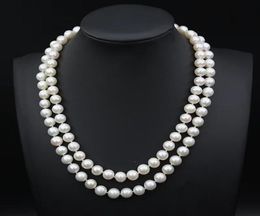Double layer pearl necklace S925 buckle 89mm natural freshwater pearl Jewellery for women is simple and elegant attend parties wedd1704836