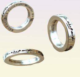 s925 sterling silver ring Personalised classic fashion couple style letters around the simple retro hipster jewelry7729821