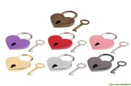 Heart Shape Vintage Old Antique Style Mini Archaize Padlocks Key Lock With key5062821