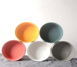 Ceramic Marble Pet Bowl Suitable for Pets To Drink Water and Eat Food Have Various Color Dark Green Pink Gray White Y2009175697523