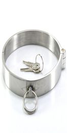 Lockable Stainless Steel Metal Collar Restraints Bondage Slave In Adult Games For Couples Fetish Sex Toys For Women And Men Gay4743656