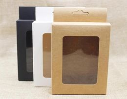 50 pcs new blackkraftwhite paper hanger window box package custom cost extra for favorsmobile phone caseunderwear package13493630