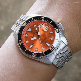 Wristwatches CADISEN Watches Men 20Bar Diver Retro Water Ghost Sapphire NH35 Automatic Mechanical Watch BGW9 Luminous 2024 Clock C8220