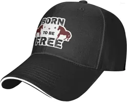 Ball Caps Horses-Baseball-Cap Mens Vintage Snapback Hats Trucker Dad Hat Black