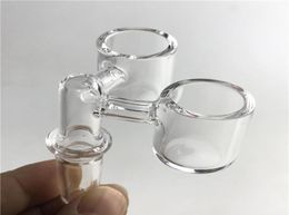 New 25mm XL 3mm thick quartz banger nail with flat top double heads 2 domeless bucket 14mm 18mm quartz banger for water pipes9025069