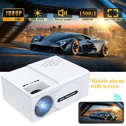 TY60 Home Theatre Cinema Projector 150ANSI LED Support 19201080P Beam Smart Portable for Childrens Gifts 240419
