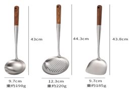 Pcs Kitchen Cooking Utensil Set With Wok Spatula And LadleSkimmer Ladle Tool Dinnerware Sets2006090