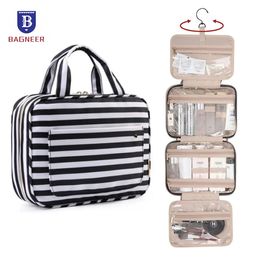 Foldable Travel Organizer Hanging Toiletry Makeup Bag Women Cosmetic Make Up Storage Waterproof Beauty Pouch Men Bathroom Case 240428