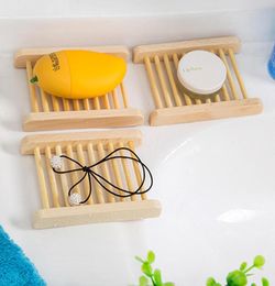 Natural Bamboo Tray Wooden Soap Dish Tray Holder Rack Plate Box Container5395185
