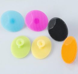 Facial Exfoliating Brush Infant Baby Soft Silicone Wash Face Cleaning Pad Skin SPA Bath Scrub Cleaner Tool5695486