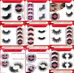 6D Mink Hair False Eyelashes 25mm Long Lashes Thick Wispy Fluffy eyelashes 5D Mink Eye Lashes 25mm False Eyelashes Thick Long 5D m5595697