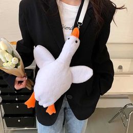 Plush Backpacks Cartoon phone bag cute plush backpack cute plush duck doll shoulder bag cute animal cross body bagL2405