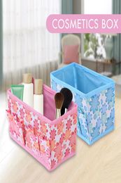 Multifunctional Folding Non Woven Make Up Desktop Cosmetic Organizer Storage Box Wardrobe Drawer Organizer For Scarfs Socks9604321