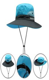 Wide Brim Hats Couples Outdoor Hat Women Summer Quick Dry Fisherman Sun Men Joker Collapsible Climbing Big Bucket5226071