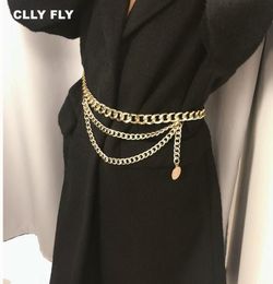 Fashion Waist Chain Belt For Women Retro Dress Tassel Waist Silver Gold Belts Female AllMatch Waistband Ladies Metal Girdle8098040