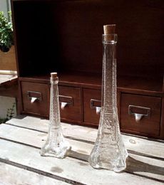 NEWGlass flower pot Vase Zakka Paris Eiffel Tower wish Bottle Flower Home Wedding Decoration Po Props Decorative Vases7828890