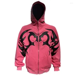 Men's Hoodies Totem Leather Hooded Sweatshirt Coat Men And Women Loose Jacket