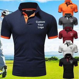 Mens Custom Your Short Sleeve Lapel T-Shirt Summer Fashion Casual Business Social Polo Shirt 240422