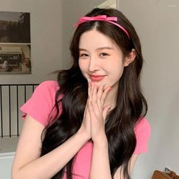 Hair Accessories Thin Headband Y2k Fashion Headdress Princess Headwear Non Slip Band Korean Hairband Bow Bowkont Women Hoop
